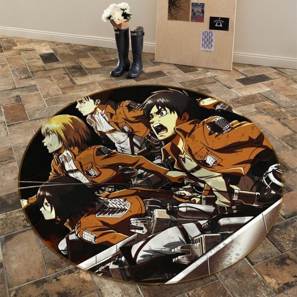 Attack On Titan Anime 6 Round Teppich