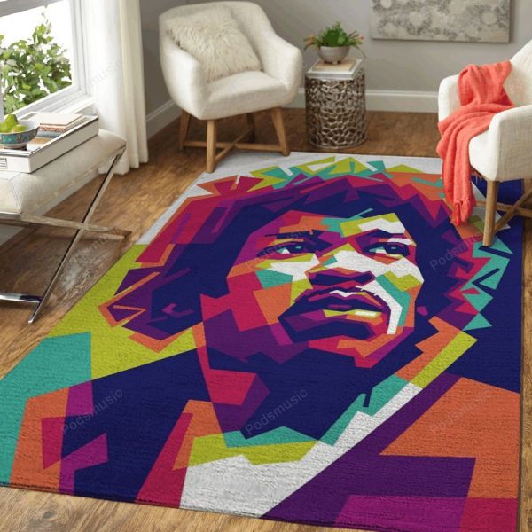 Jimi Hendrix Music Pop Art Teppich