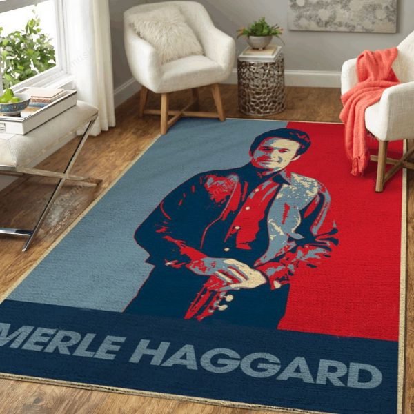 Merle Haggard Country Music Art Teppich