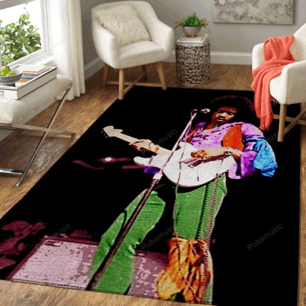 Jimi Hendrix Perform 2 Music Legend Art Teppich