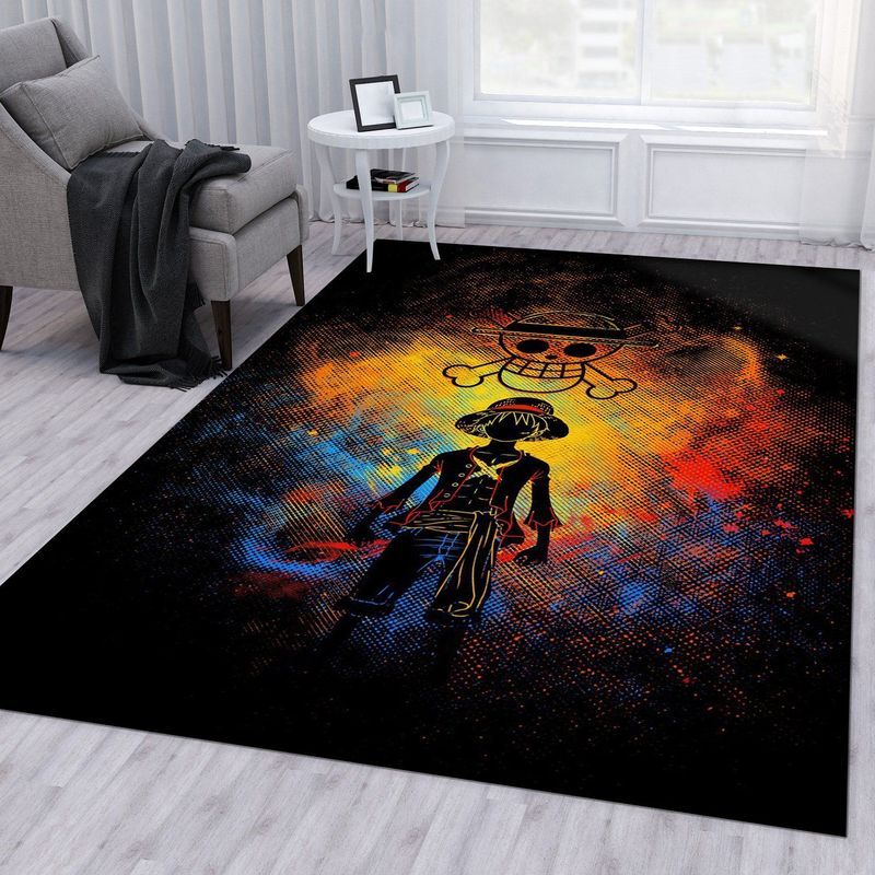 One Piece Monkey D Luffy Colofor Smoky Straw Hat Art Teppich One Piece Monkey D Luffy Colofor Smoky Straw Hat Art Teppich