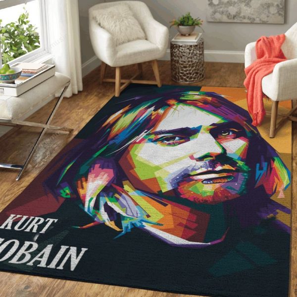 Kurt Cobain Pop Art Music Art Teppich