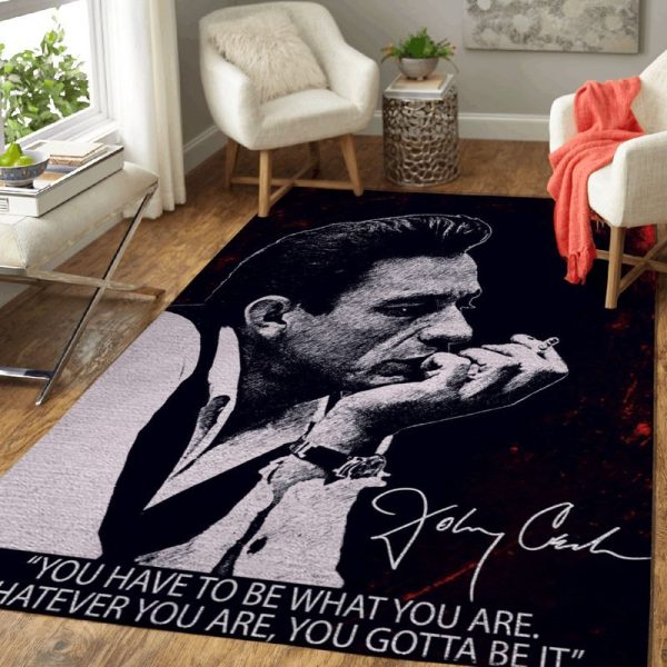 Johnny Cash Quotes You Have To Be What You Are Art Teppich