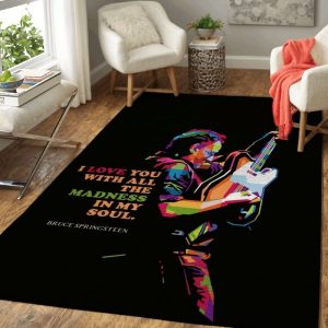 Bruce Springsteen Quotes I Love You With All The Madness In My Soul Popart Teppich