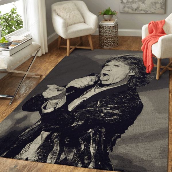 Mick Jagger 9 Music Artist Art Teppich