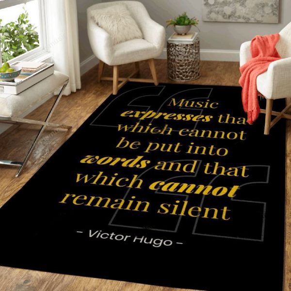 Victor Hugo Music Quotes Inspiring Quotes Art Teppich