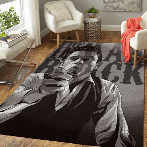 Country Singer Johnny Cash The Man In Black Art Teppich