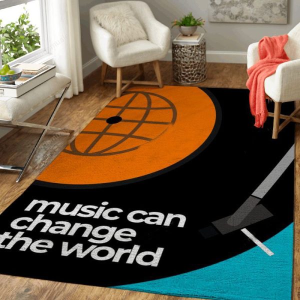 Music Can Change The World Inspiration Quotes Words Art Teppich