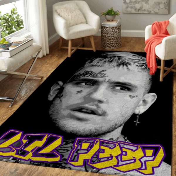 Lil Peep Minimalist 1 Rapper And Hip Hop Music Art Teppich