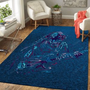 Musician With A Guitar Music Art Teppich