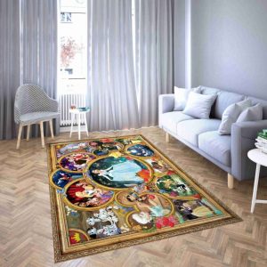 Disneys Entzückende Tiere Neben Der Prinzessin Teppich