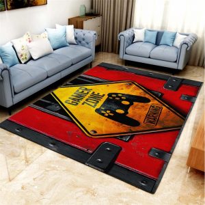 Gamer Zone Gamer bei der Arbeit Teppich Wohnzimmer Küchenteppich Teppichboden