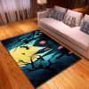 Halloween Spooky Fledermause und gruselige Spinne auf Mid Night Carpet Wohnzimmer Teppiche