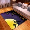 Halloween gruselige Fledermause unter Vollmond Teppich Wohnzimmer Teppiche