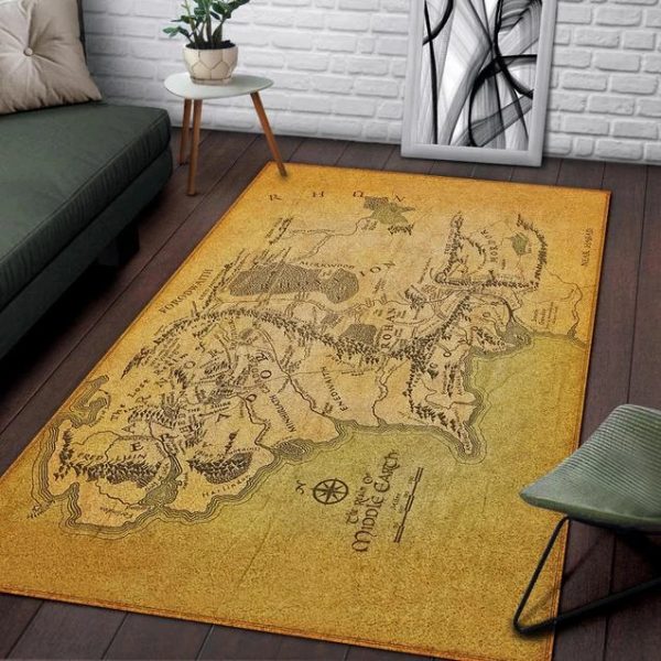 Lord Of The Rings Map Of Middle Earth Teppiche Wohnzimmer Teppich