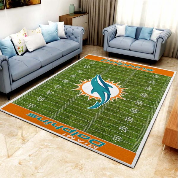 Miami Dolphins Fußballmannschaft NFL Field Teppich Wohnzimmer Küchenteppich Teppichboden