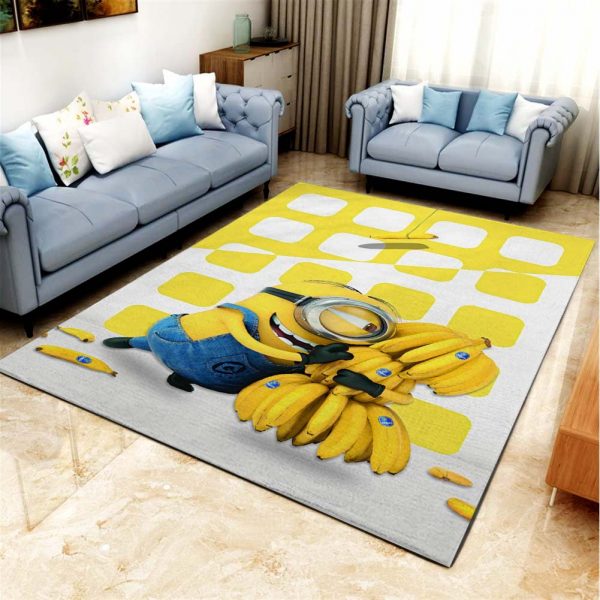 Minion Love Banana Teppich Wohnzimmer Kuechenteppich Teppichboden