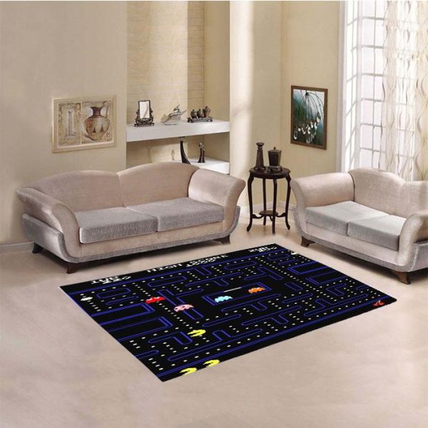 Pacman Spiel Teppich Wohnzimmer Teppichboden