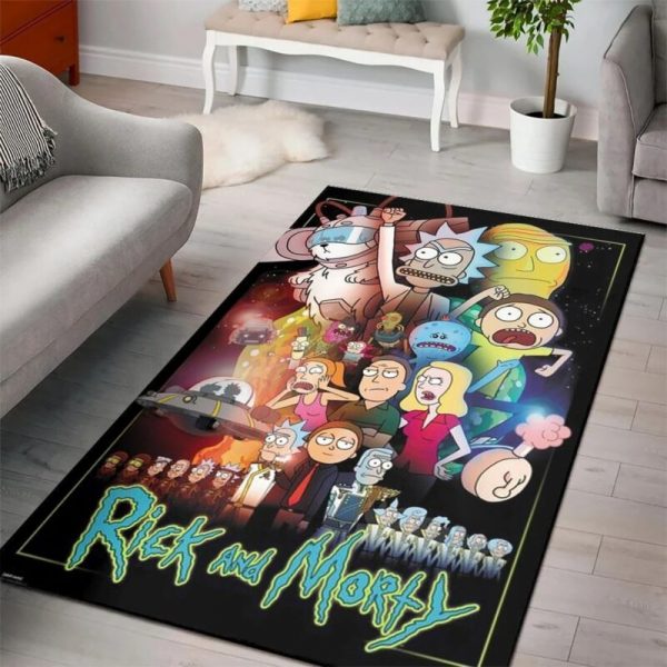 Rick und Morty Cartoon Filme Teppiche Wohnzimmer Teppich Teppiche