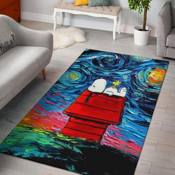 Starry Night Snoopy Teppich